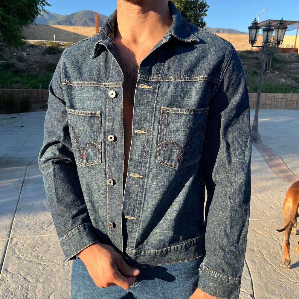 Rare Vintage Guess blue denim trucker jacket Medium